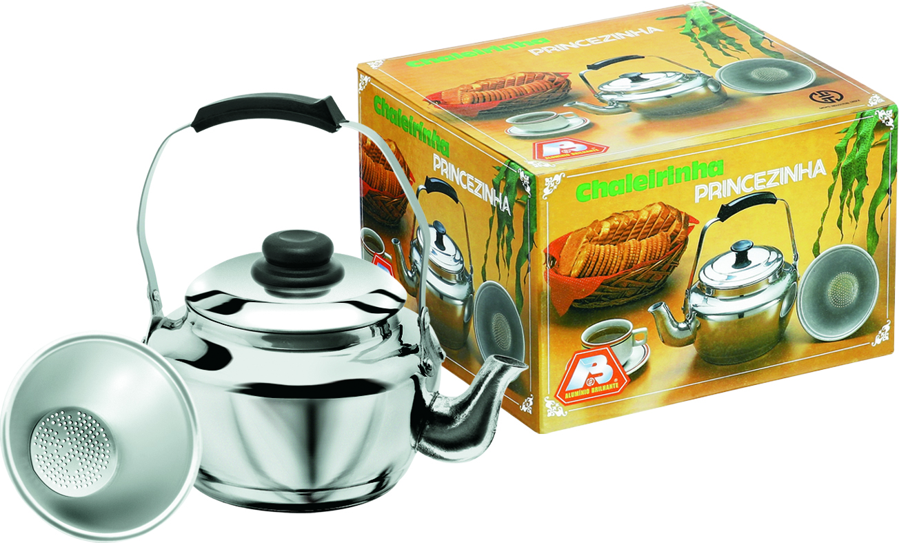 Chaleire de aluminio com coador de chá